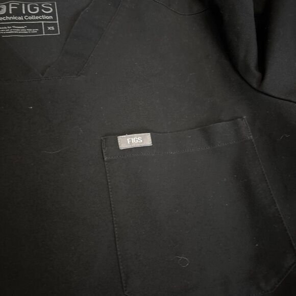 Figs Technical Collection Black Scrub Set XS Top & Bottom Medical + Grey top - Picture 7 of 16